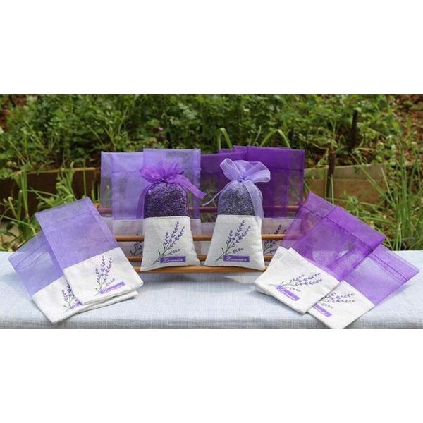 

purple cotton organza lavender sachets diy dried flower sweet bursa wardrobe mouldproo jllemq eatout