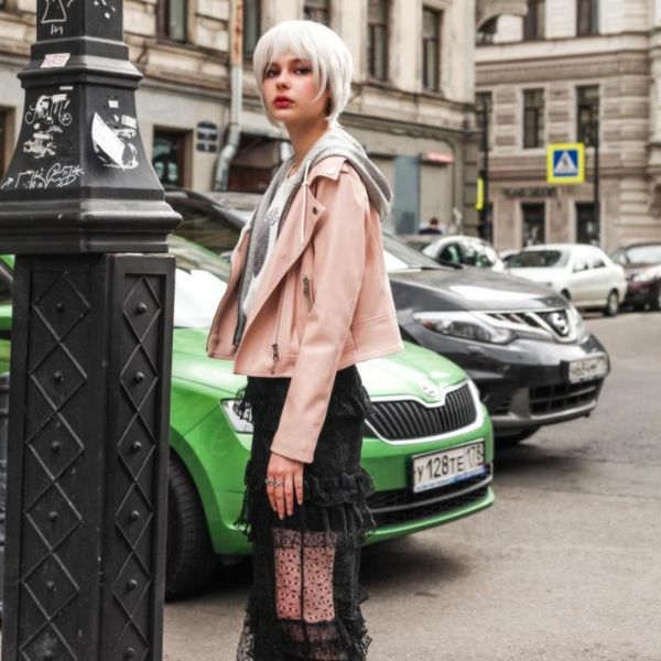 

women's leather & faux fake two pieces pu jackets female street style zipper stitching hooded autumn winter warm outerwear f46, Black