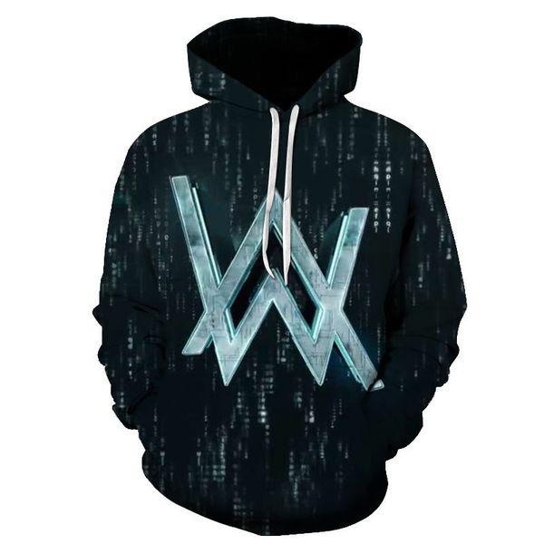 

spring autumn hoodies new casual boy's sweater 3d printed long-sleeved alan walker tee fashion children's pullover 4t-14t, Blue
