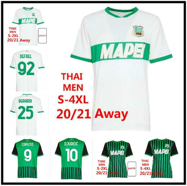

4xl 20/21 sassuolo calcio soccer jerseys 2021 sassuolo home lirola prince soccer shirt matri sernicola away football uniform, Black;yellow