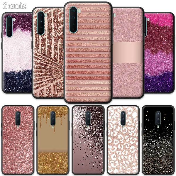 

встроенные шкафы для oneplus z 8 nord 6t 6 7 7t pro 5g силиконовый чехол золото pink rose блеск мягкий тпу мобильный телефон shell