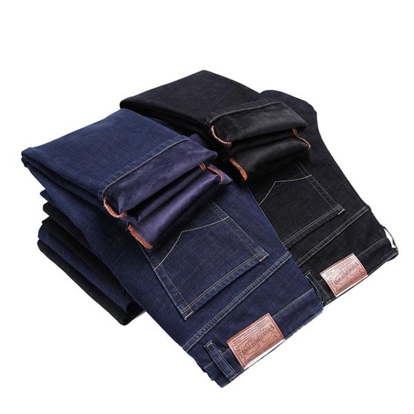 

men's jeans plus size classic 5-pocket regular fit flex jean, Blue