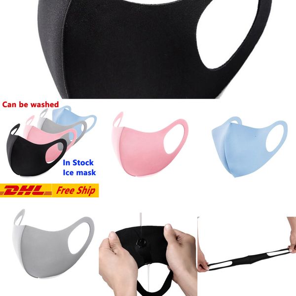 

anti mouth dhl dust face cover ship pm2.5 mask respirator dustproof anti-bacterial washable reusable ice silk cottooutletupee