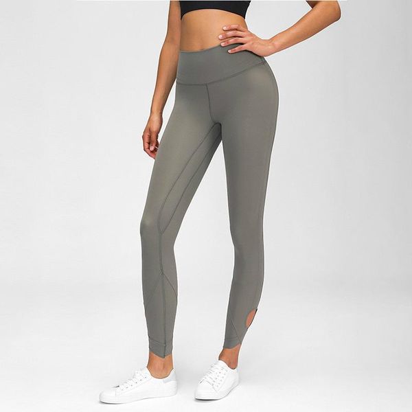 

yoga outfits cut out high waist naked-feel workout sport tights women buttery-soft squat proof pants fitness gym leggings, White;red