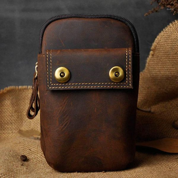 

waist bags men pack vintage cell/mobile phone case hook belt fanny bag wallet1
