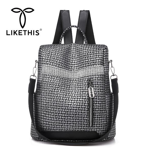 

likethis 2019 fashion designer women travel women's pu leather shoulder bag backpack girls school backpack bags c0125