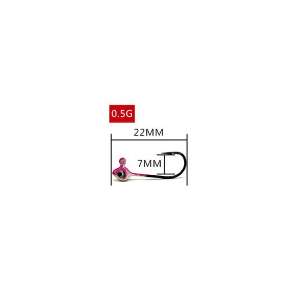 

5 шт. / лот рыболовный крючок 0.5g / 1g / 2g / 3g / 4g / crank lead jig heal carp рыбалка мягкая приманки червячка джижка крючка рыболовные