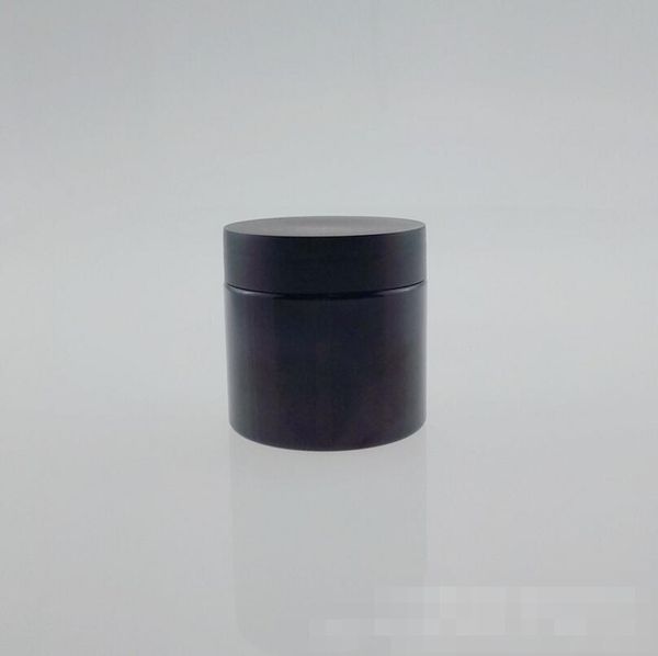 Großhandel 60 ml schwarze Plastikflasche Glas nachfüllbare kosmetische Creme flache Gläser leere Kosmetikbehälter günstig