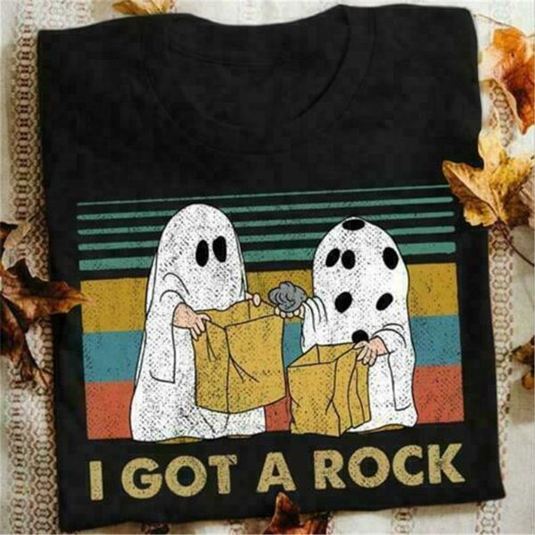 

ghost i got a rock funny vintage halloween black tshirt m-3xl tee shirt sport hooded sweatshirt hoodie