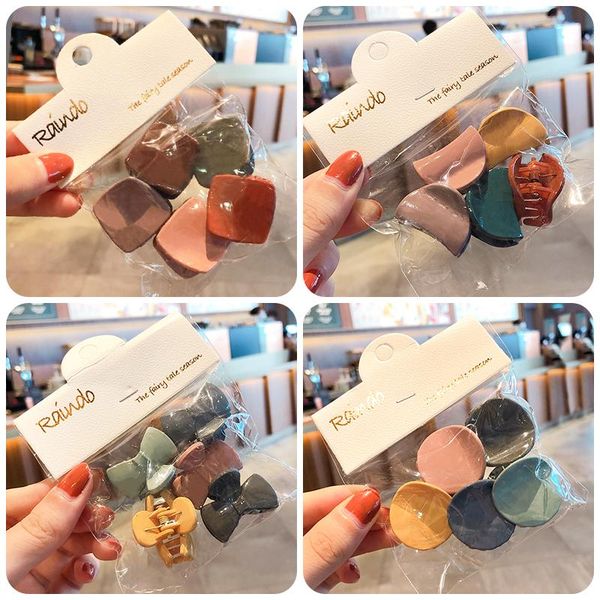 

hair accessories 5 pcs/bag women girls elegant colorsful acrylic lady lovely small claw clamp female fashion