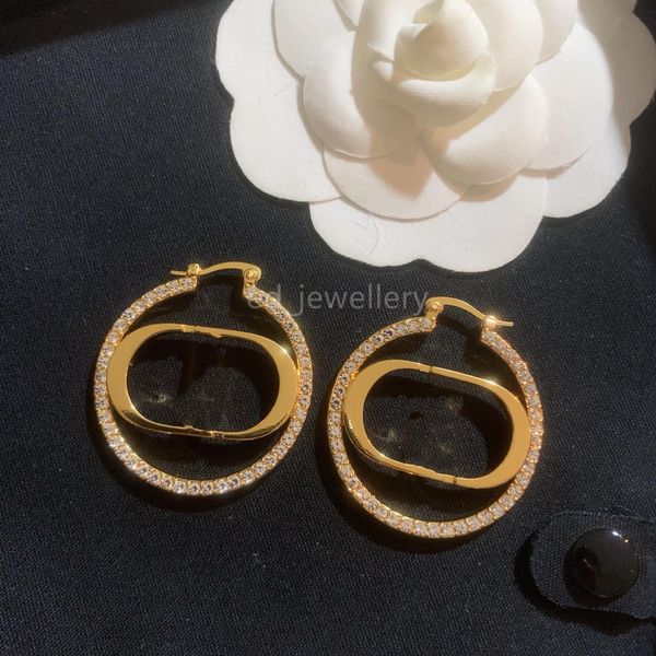 

2022 c brand designer trend retro yellow pearl big circle earrings party couple wedding gift box, Gray