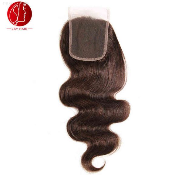 

straight closure body 4 * 4 4# front lace hu wig block hu hair, Black