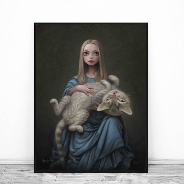 

cat art show по марк райден wall art холст плакаты печать настенная живопись картины для modern living room home decor аксессуары
