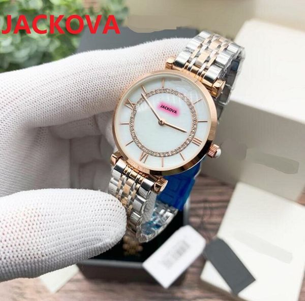 Donne piccole diamanti cerchio orologi da 32 mm cinturino in acciaio inox movimento giapponese quarzo orologi da polso da polso super regali montre de luxe
