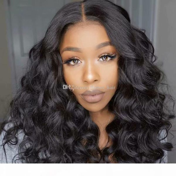 

pre plucked silk base full lace human hair wigs with baby hair loose wavy brazilian remy silk human hair lace wig, Black;brown