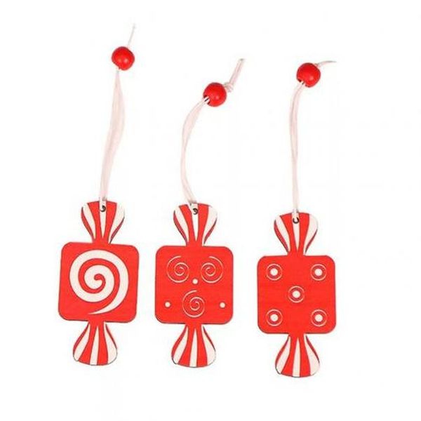 

3шт деревянные конфеты формы рождественская елка висит украшения дома украшения для рождественской рождественской вечеринки sqcwpu