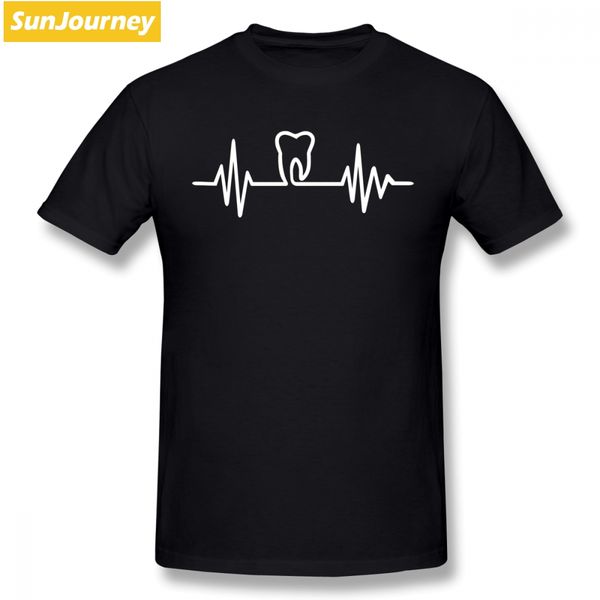 

cute men's t-shirt dentist heartbeat short sleeve cotton round neck big size t-shirt for tees shirt sport hooded sweatshirt hoodie