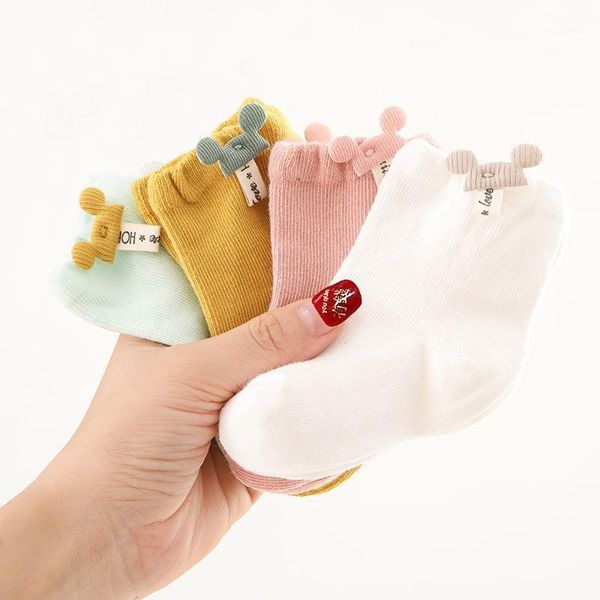 

socks 3 pairs/lot infants born cartoon accessories boys girls cotton baby 0-24 months clothes1, Pink;yellow