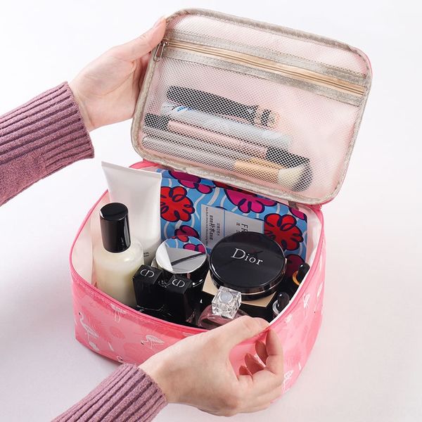 

ins net red travel portable waterproof large storage box bagcosmetic bagcapacity cosmetic bag girl heart wash bag simple storage box qwulw q