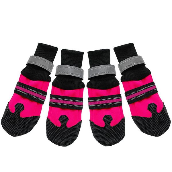 

4pcs waterproof winter pet dog shoes anti-slip snow pet boots paw protector warm reflective for medium large dogs labrad jllehj
