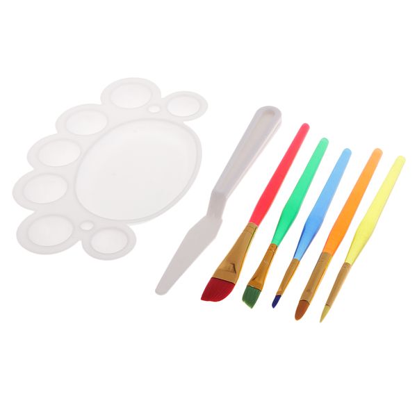 

paint brush with paint tray pallet set for kid adults to create art painting