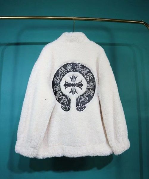 

brand chao new winter ch crosin lamb wool sanskrit cross embroidered coat men's and women's sweaters, Black