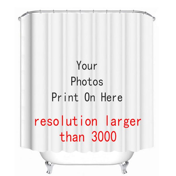 

print your pattern fabric shower curtain polyester waterproof customized image bathroom curtains with 12 hooks home decoration