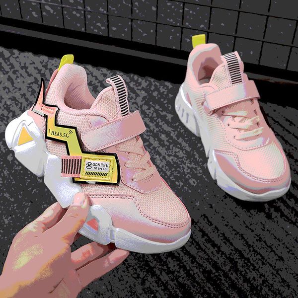 

recoisin summer children fashion brand outdoor kids sneakers boy running casual breathable boys girls sports shoes, Black