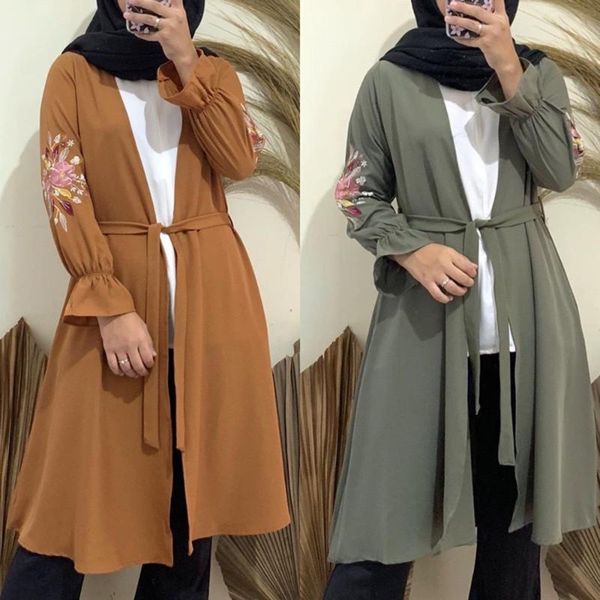 

eid mubarak short open abaya turkey kimono femme cardigan muslim hijab dress abayas for women kaftan dubai islam robe musulmane, Red
