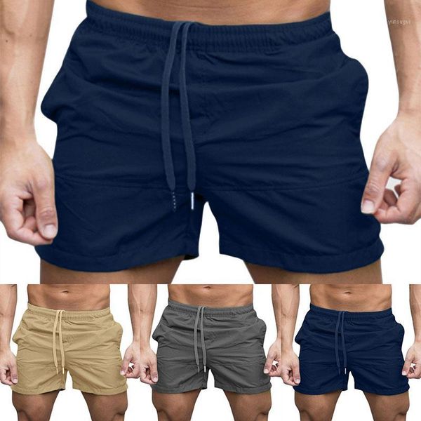 

summer new gym mens sport running shorts quick dry workout short pants gym wear men soccer tennis training beach shorts1, White;black