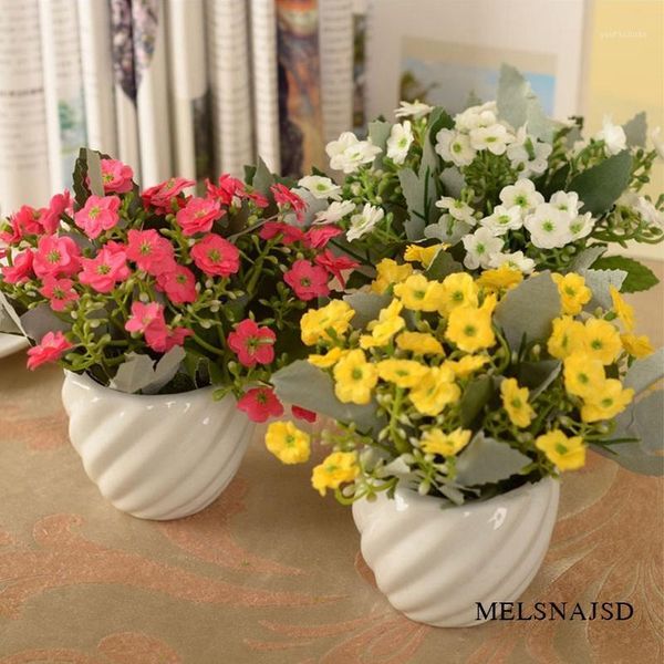 

decorative flowers & wreaths melsnajsd 6 fork / bouquet xiaolei milan flower artificial silk wedding home christmas decoration orchid1