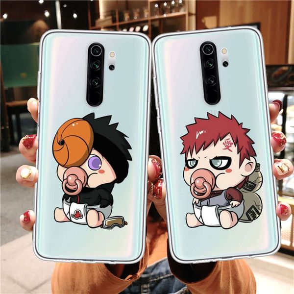 

1dwmobile phone case for redmi note 9 9s 8 pro 7 6 pro mi 9 9t k20 pro and interting mobile phone case for sasuke baby uchiha naruto hatake