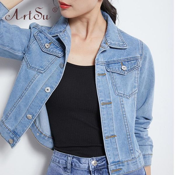 

denim jacket casual women autumn pockets red coat streetwear girls black white pink blue jeans jacket chaqueta mujer xxl, Black;brown