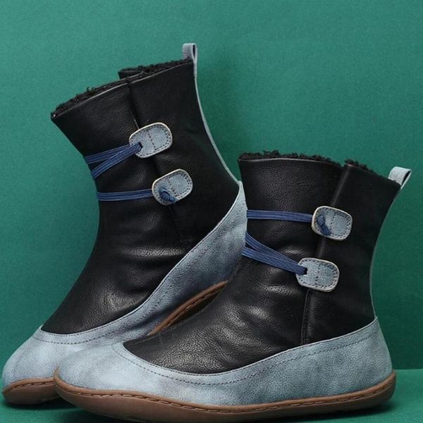

women autumn vintage lace up ankle boots ladies retro leather shoes woman high shoes women's female fashion footwear, Black
