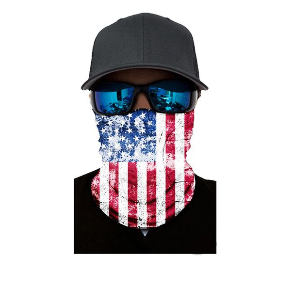 

national flag magic scarf old star spangled flag outdoor riding multi-functional head cover, face mask and neck collar cover