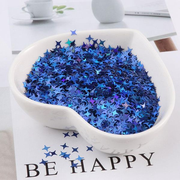 

aurora borealis четыре точки звезды радужные конфетти голографической cross star glitter flakes kawaii resin art включение wmthdr bdegarden, Black