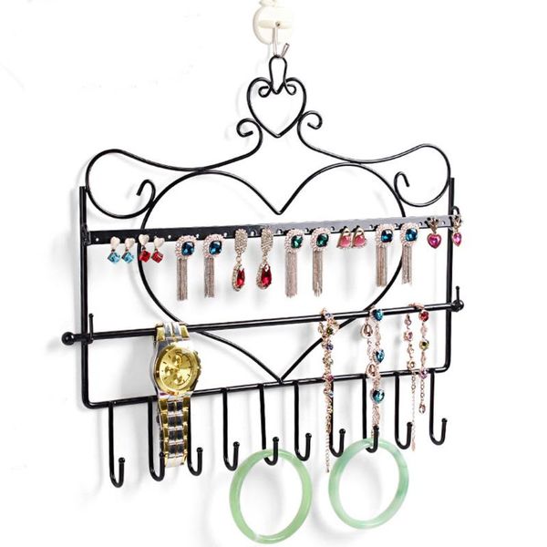 

vintage wall mount earrings holder, jewelry rack, necklace display organizer for piercings earrings, home decoration, Pink;blue