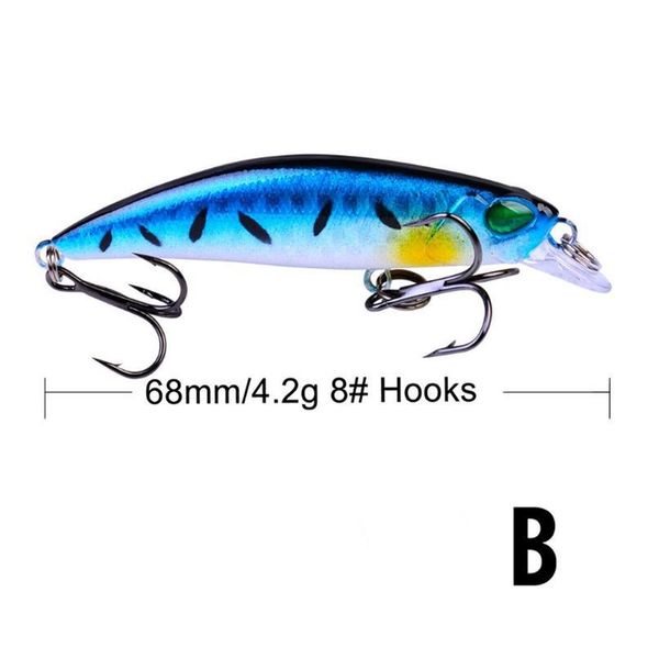 

1pcs minnow fishing lure 6.8cm 4.2g artificial hard baits pesca hooks good professional fish wobbler bass pike fishin sqchtu