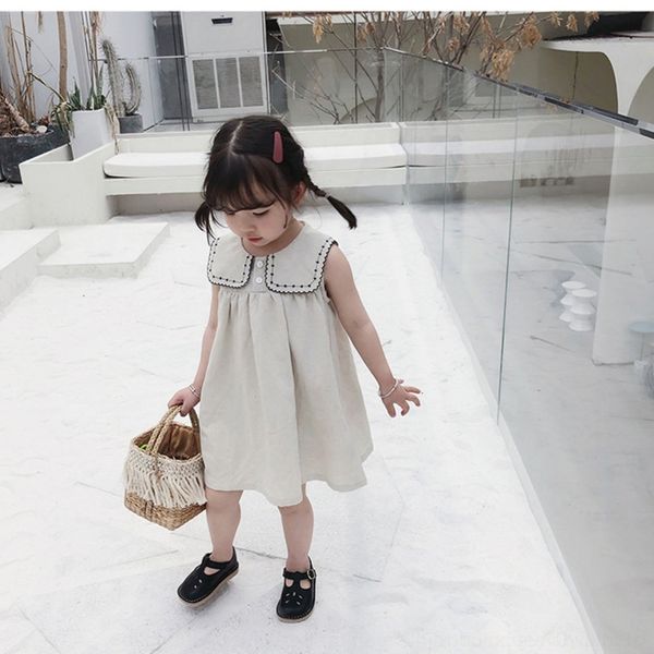 

e1usn wear sweet summer new girlsloose 2020 and children's wear 2020 summer new girlsloose and sweet dress dresschildren's dress s, Black;gray