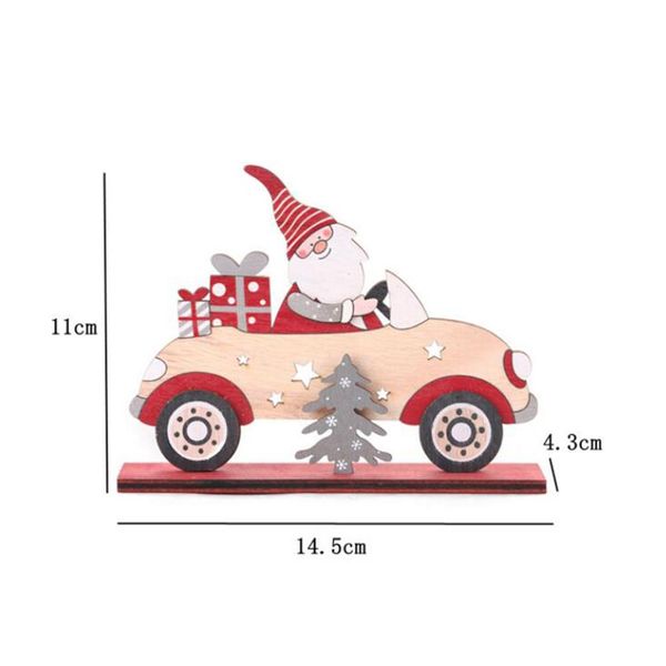 

рождество санта-клаус с деревом drive автомобиль украшения деревянные diy santa xmas tree подвеска рождественская вечеринка украшения дети п