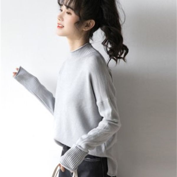 

autumn 2021 and new black half woman's turtleneck thick winter joker bottom shirt loose mesh 1 7vmh, White;black