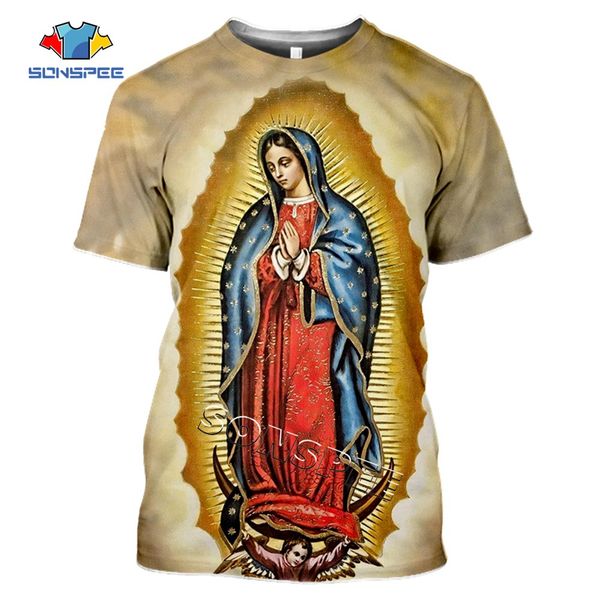 

men movie pulp fiction poster virgin mary 3d print shirts graphic horror comics men clothing