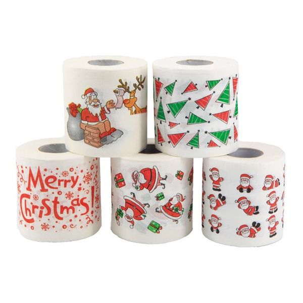

christmas pattern roll paper merry christmas decor for home table 2020 navidad christmas ornament xmas gift natal new year 2021 wmtxmp
