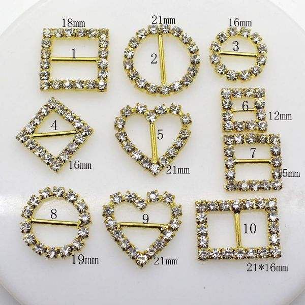 

new arrival 9 color 10pcs/lot 20*9mm moon buckles ribbon flowers bow buckle wedding supply decoration invitation bbyiul bdehome, Black