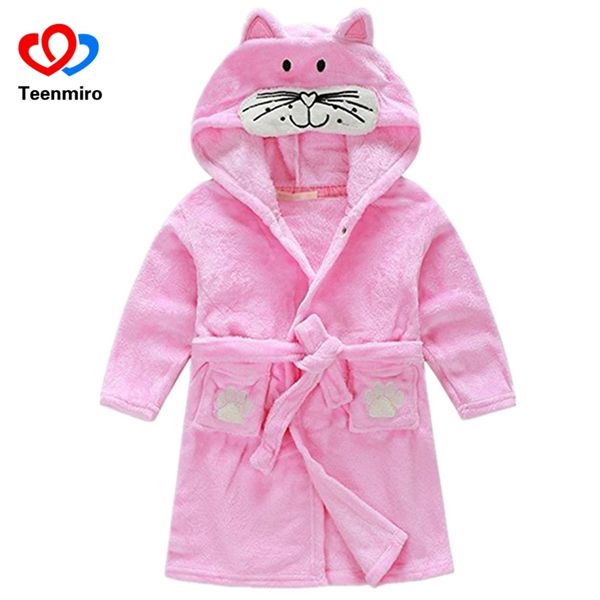 

baby boys velvet sleepwear robes children bathrobes pajamas for girls kids coral clothes toddler cartoon pijamas kids bath robes 201104, Blue;red
