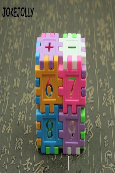 

16 штука упаковка детский пластиковые цифровые квадратные строительные блоки развивающие строительные блоки наборы наборы для творчества нас