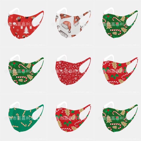 

fast washable protective cotton christmas masks household and breathable plable filters anti-fog haze easy to breathe mouth christmas mas#98, Black