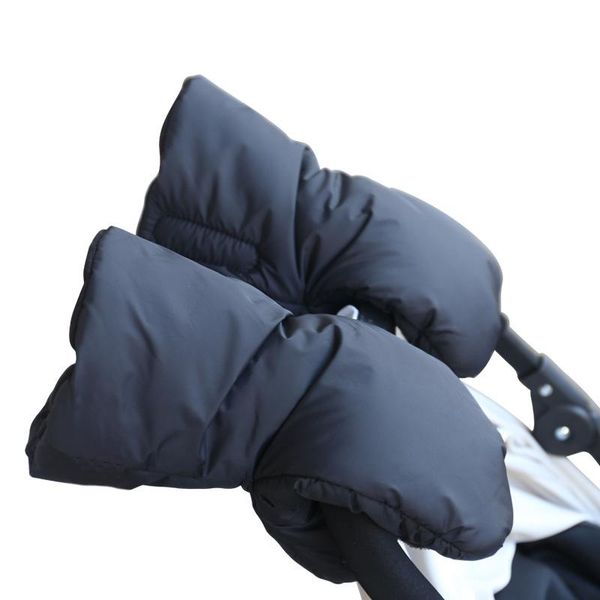 

1 pair winter pram stroller gloves accessory coupler hand cart muff warm fur fleece gloves pushchair hand muff kids buggy clutch, Blue;gray