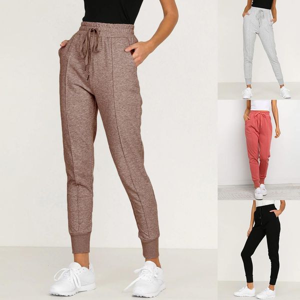 

2020 women casual velvet pants winter lady's thick wool pants women's clothing lace-up long trousers drop shipping, Black;white