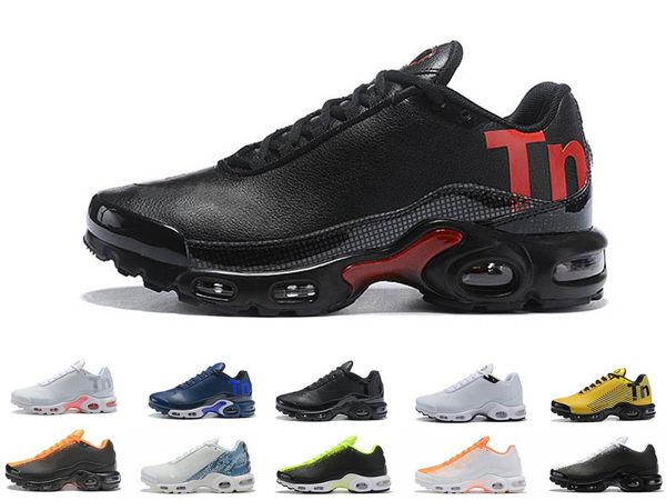 

2021 men mercurial plus tn ultra se black white orange outdoor shoes chaussures man mens tn trainers shoes size 40-46